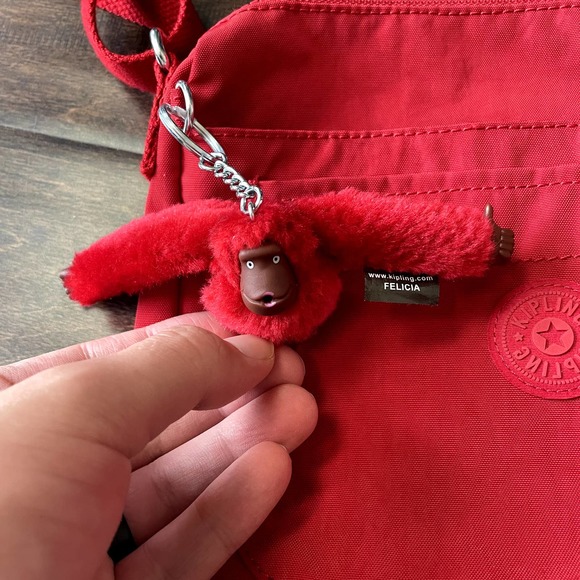 Kipling Sebastian Crossbody Bag in Signature Red Nylon OS - Picture 6 of 16